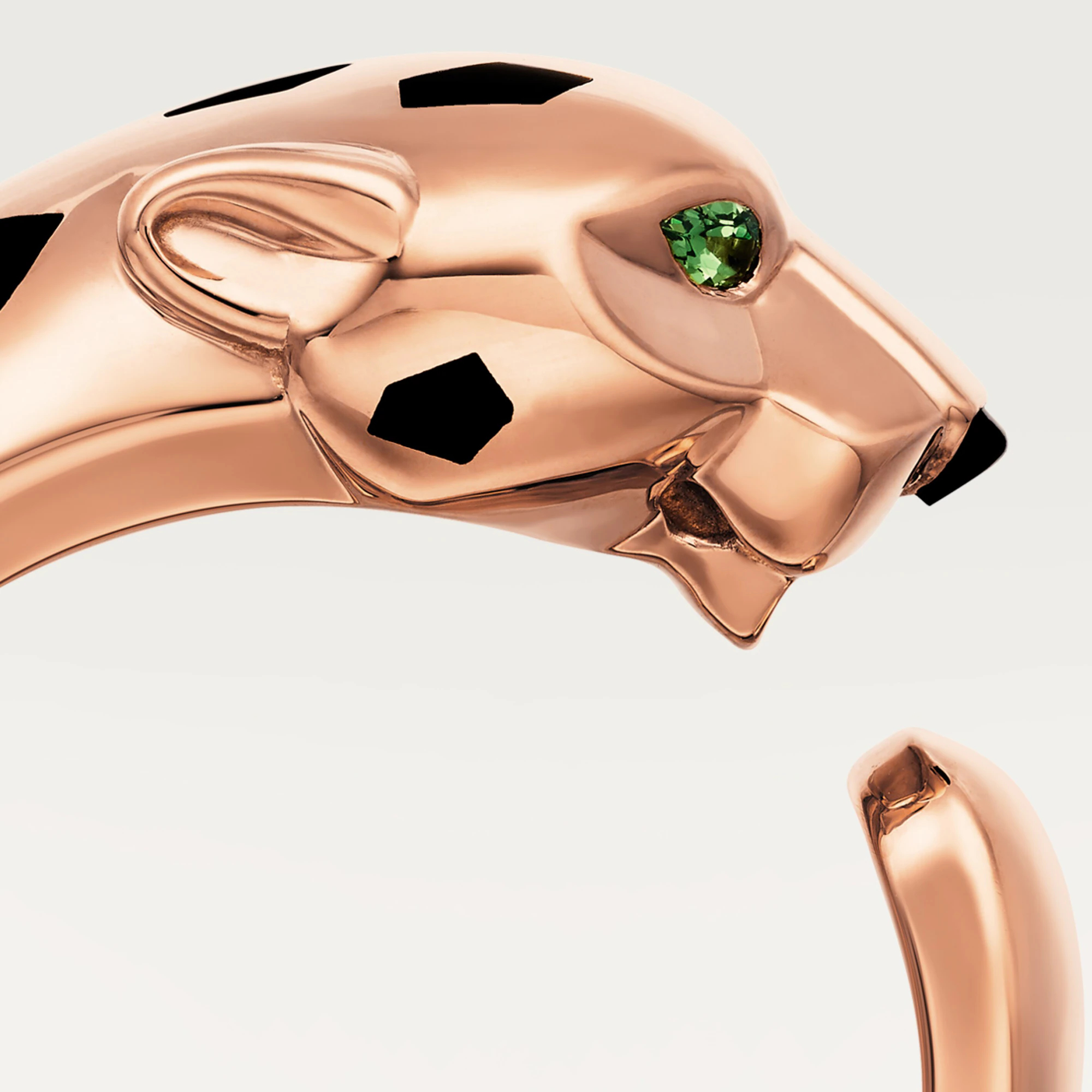 Carty Panther Motif Ring, Rose Gold, Medium Model