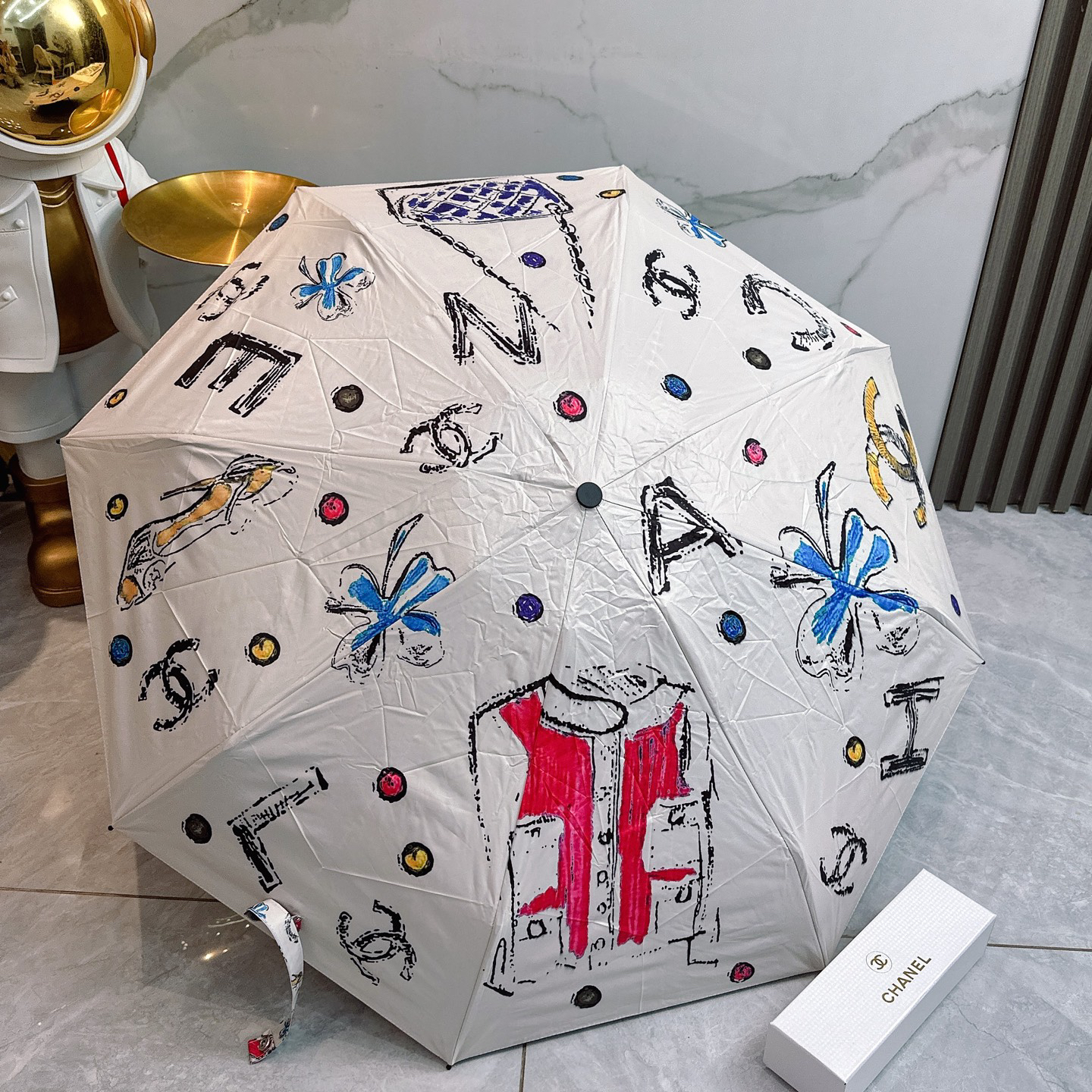 [TOP] CHANEL Umbrella - White - 711 Luxury