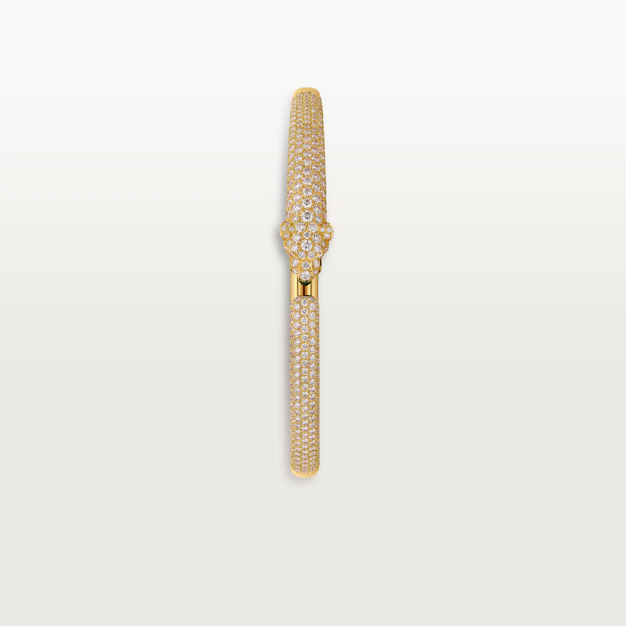 Carty Panther Pure Bracelet, Yellow Gold, Emerald & Moissanite