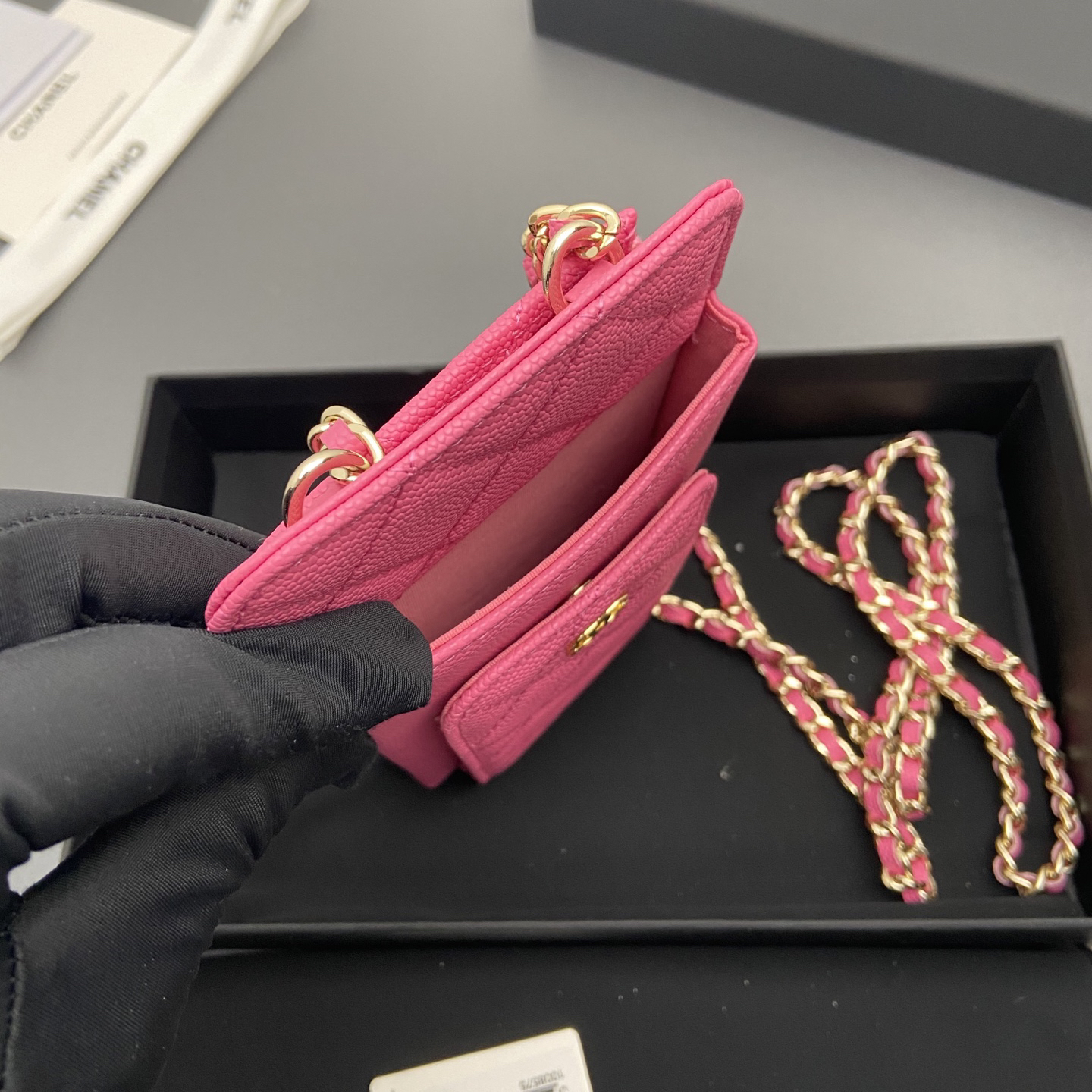 [TOP] CHANEL Phone Bag 18.5-9-3cm - Pink