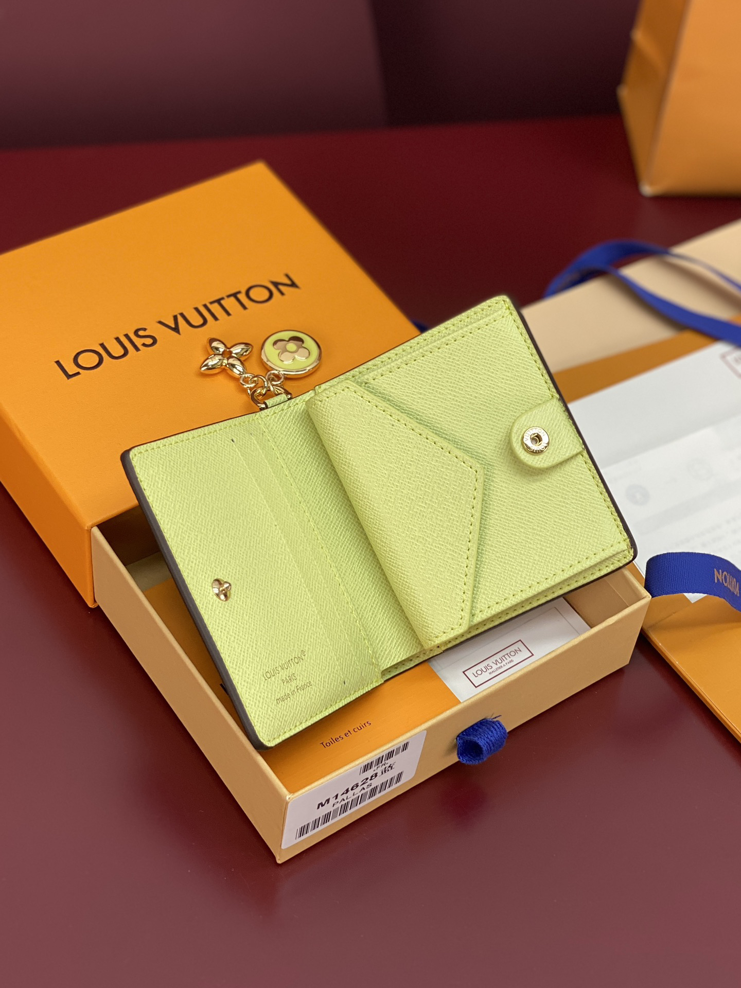 [TOP] Louis Vuitton LV Monogram Canvas/Leather Wallet 9x10x2.5cm - Brown/Green - 711 Luxury