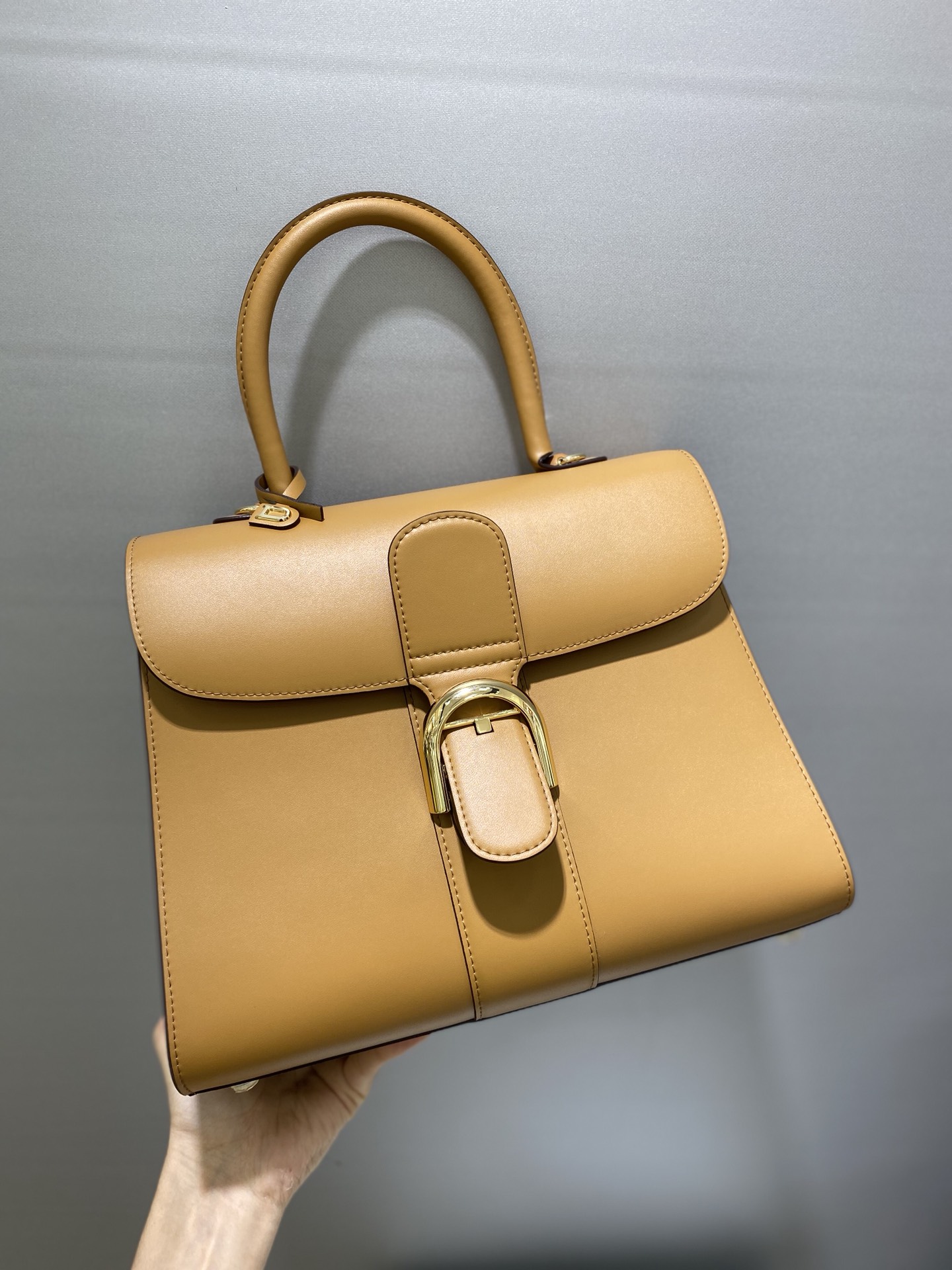 [TOP] Delvaux Brillant Bag Box Leather 28cm - Brown - 711 Luxury