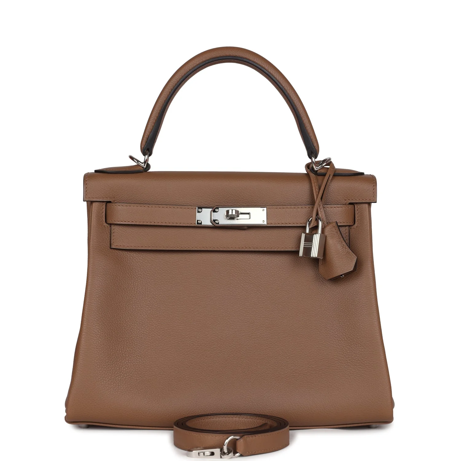 Hermes Kelly Retourne  Alezan Evercolor Palladium Hardware