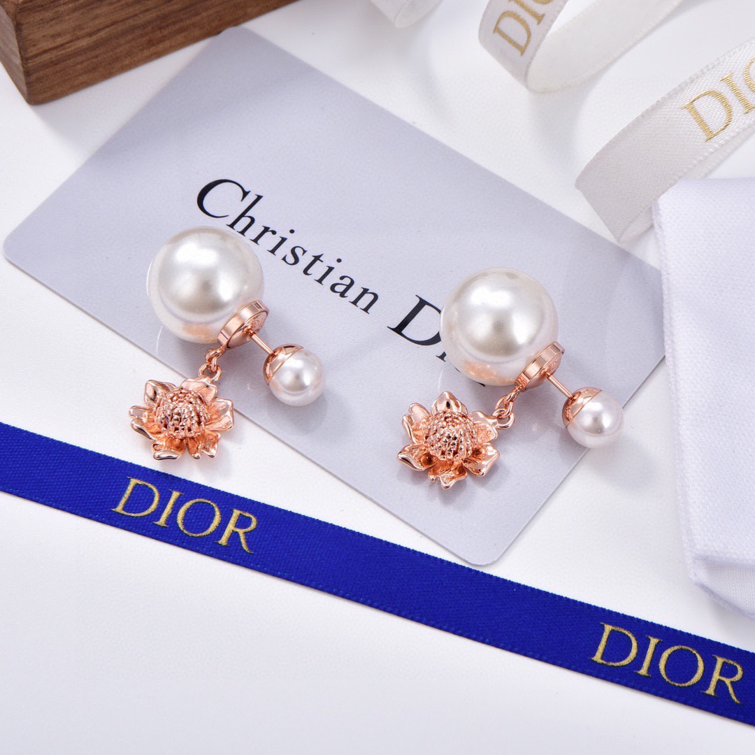 [TOP] Christian Dior Earrings - Rose Gold - 711 Luxury