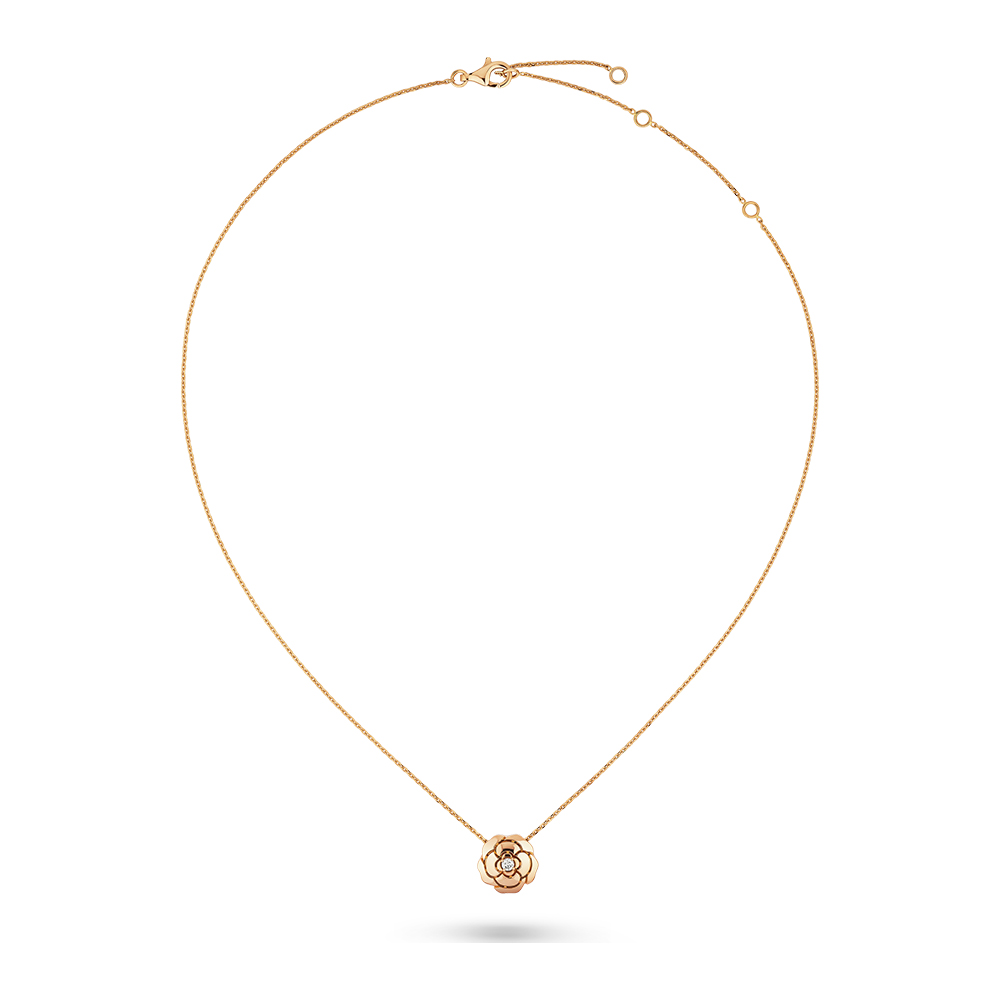 Chanel gold Jewelry CHANEL Extrait de Camélia Necklace Rose Gold J11660 #389826 | Nigo Office