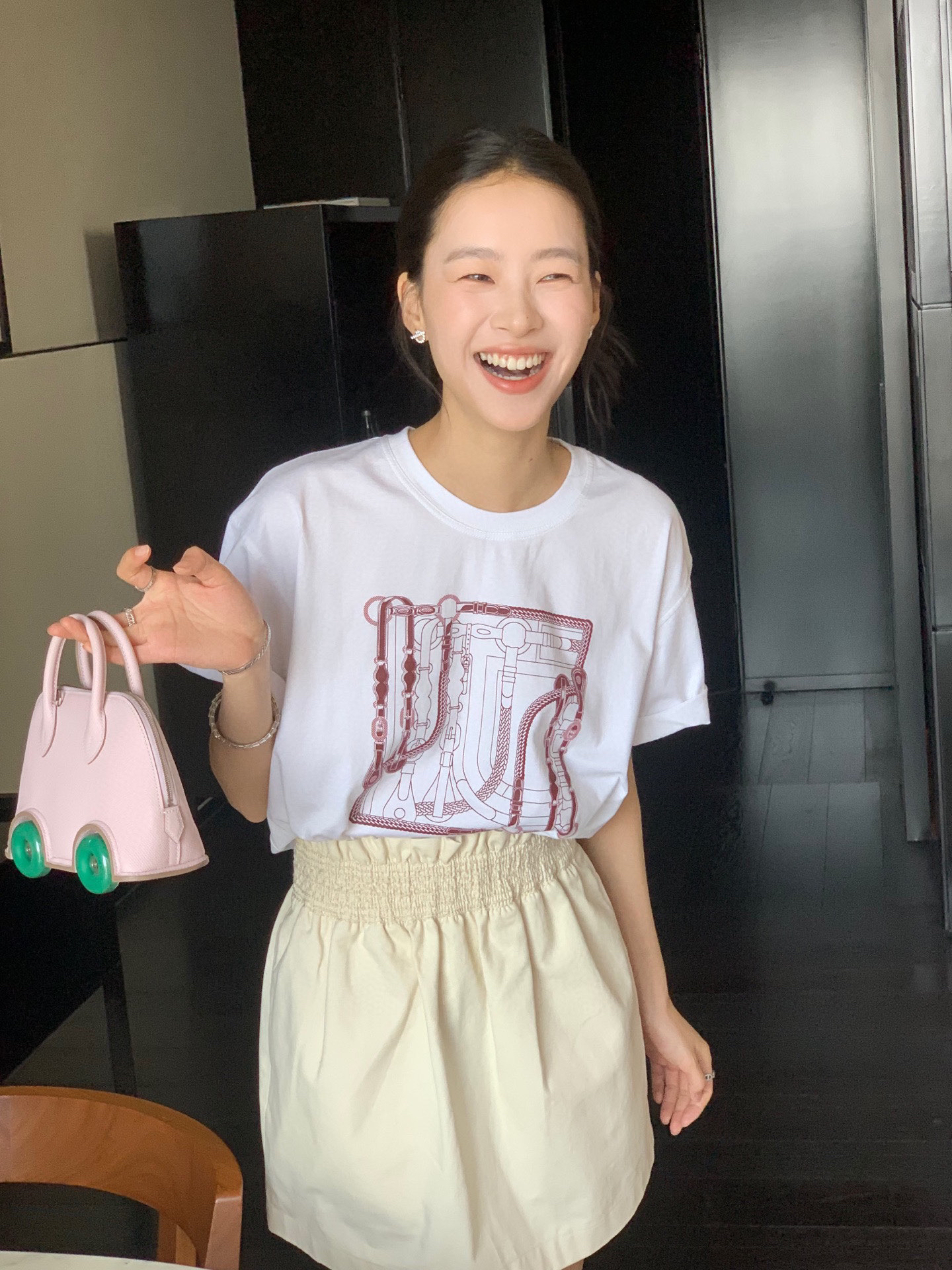 [TOP] HERMES Skirt - Beige