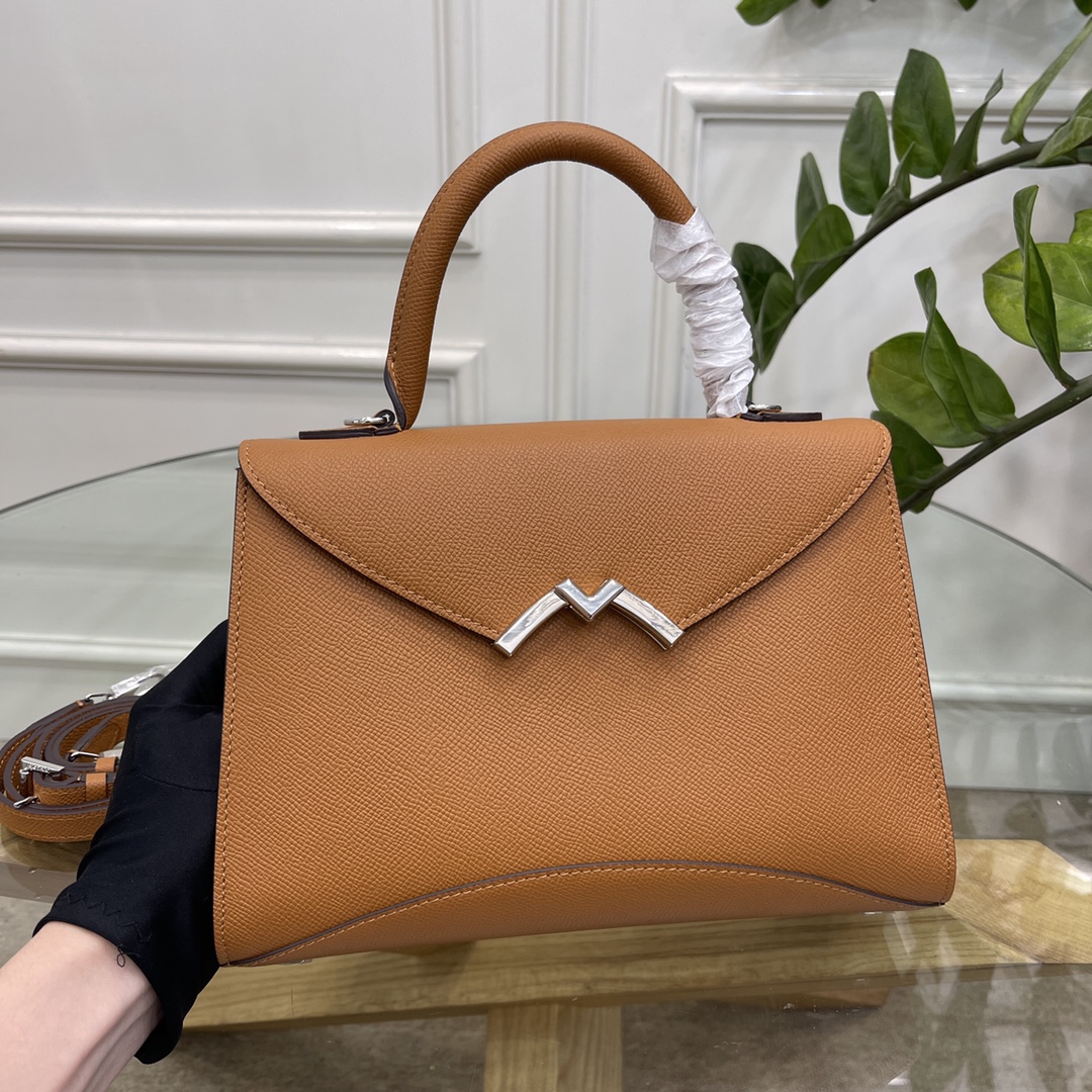[TOP] MOYNAT Gabrielle Bag Cowhide 26x18x9cm - Brown - 711 Luxury