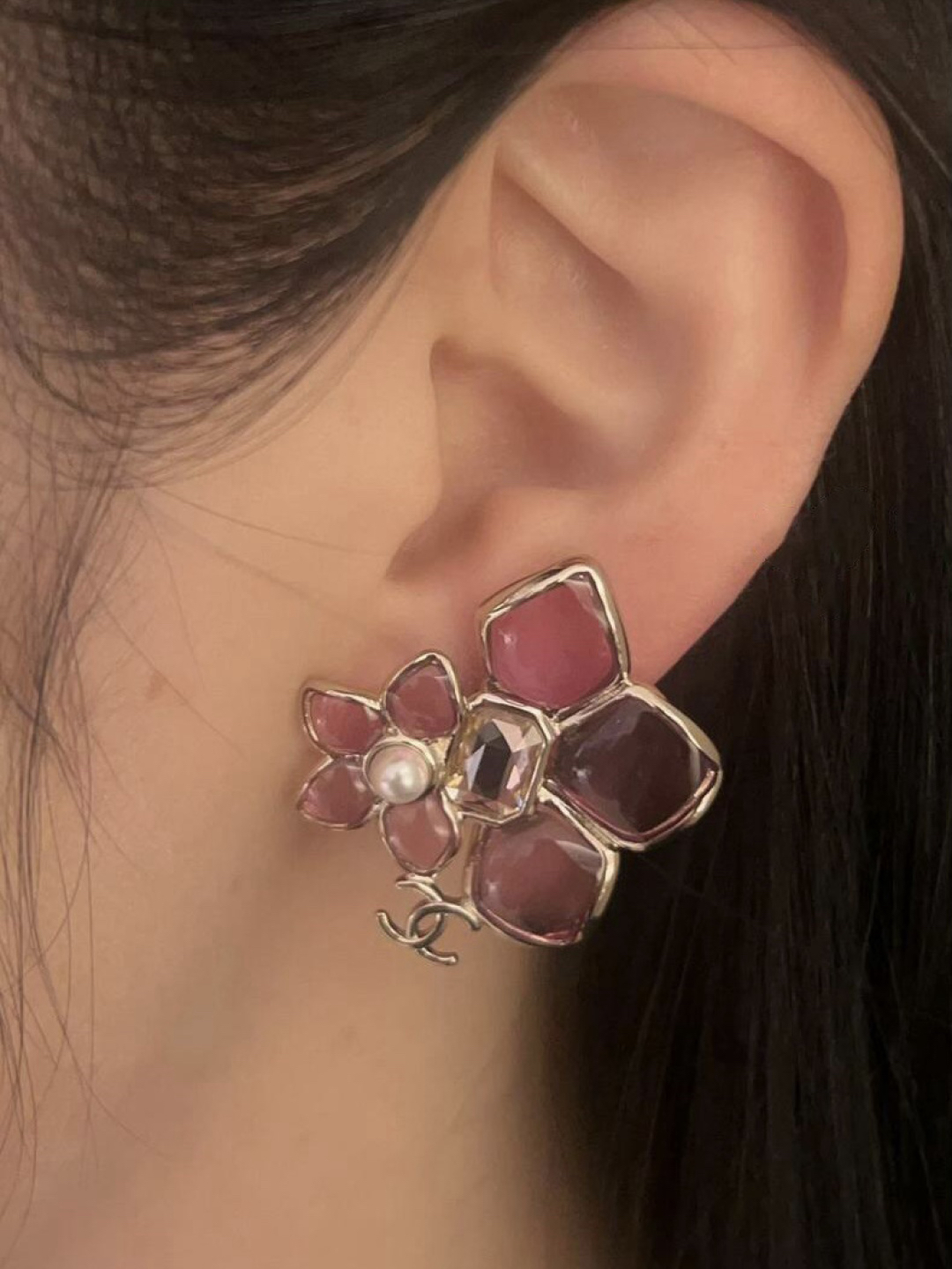 [TOP] CHANEL Earrings - Pink