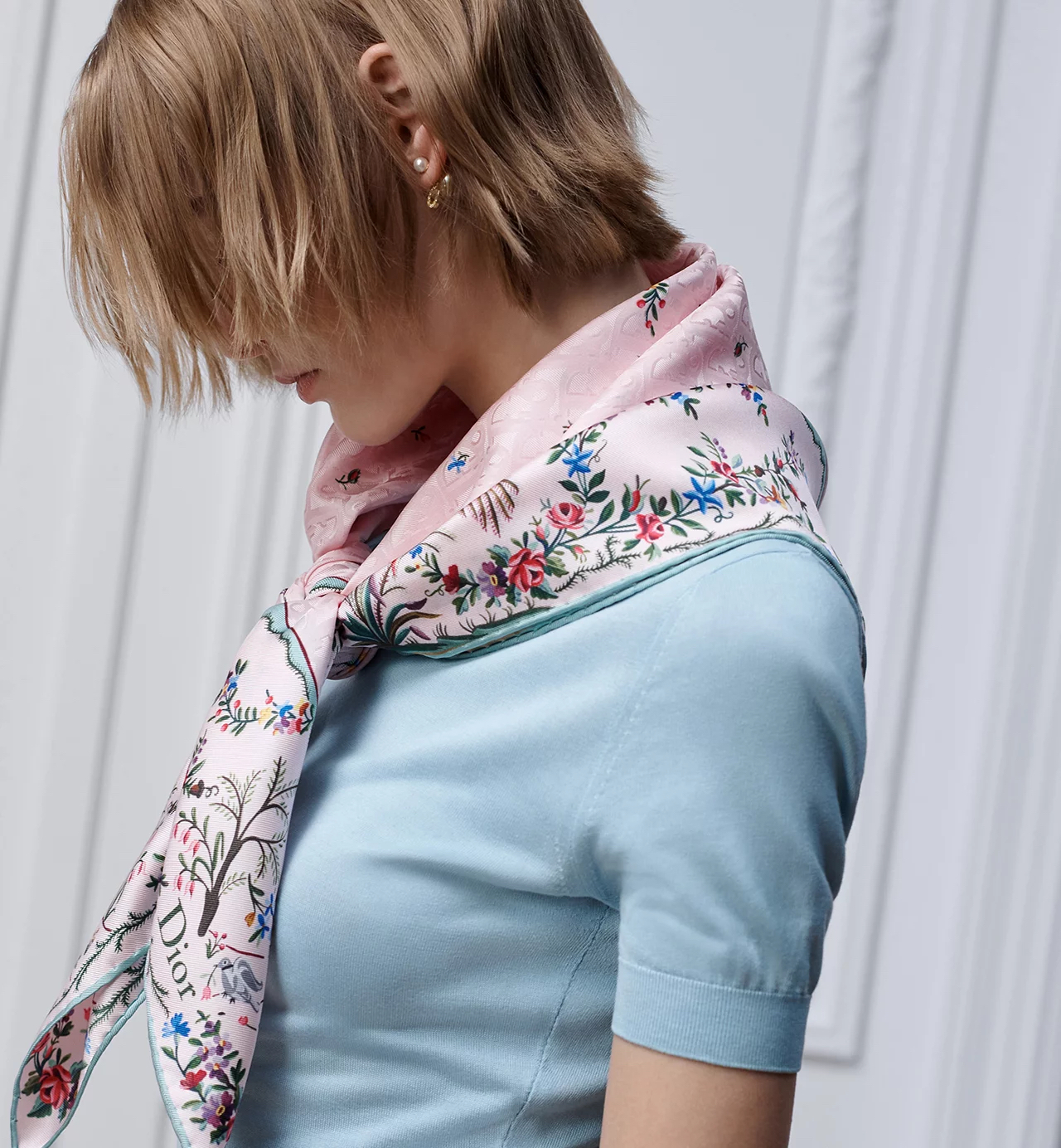 [TOP] Christian Dior Silk Scarf 90x90cm - Pink - 711 Luxury