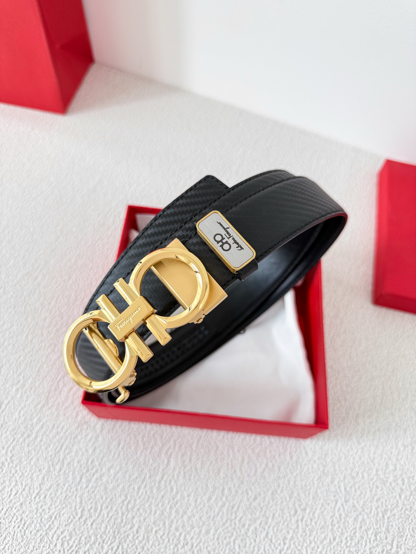 [TOP] Ferragamo Men's Belt 3.5cm - Black - 711 Luxury