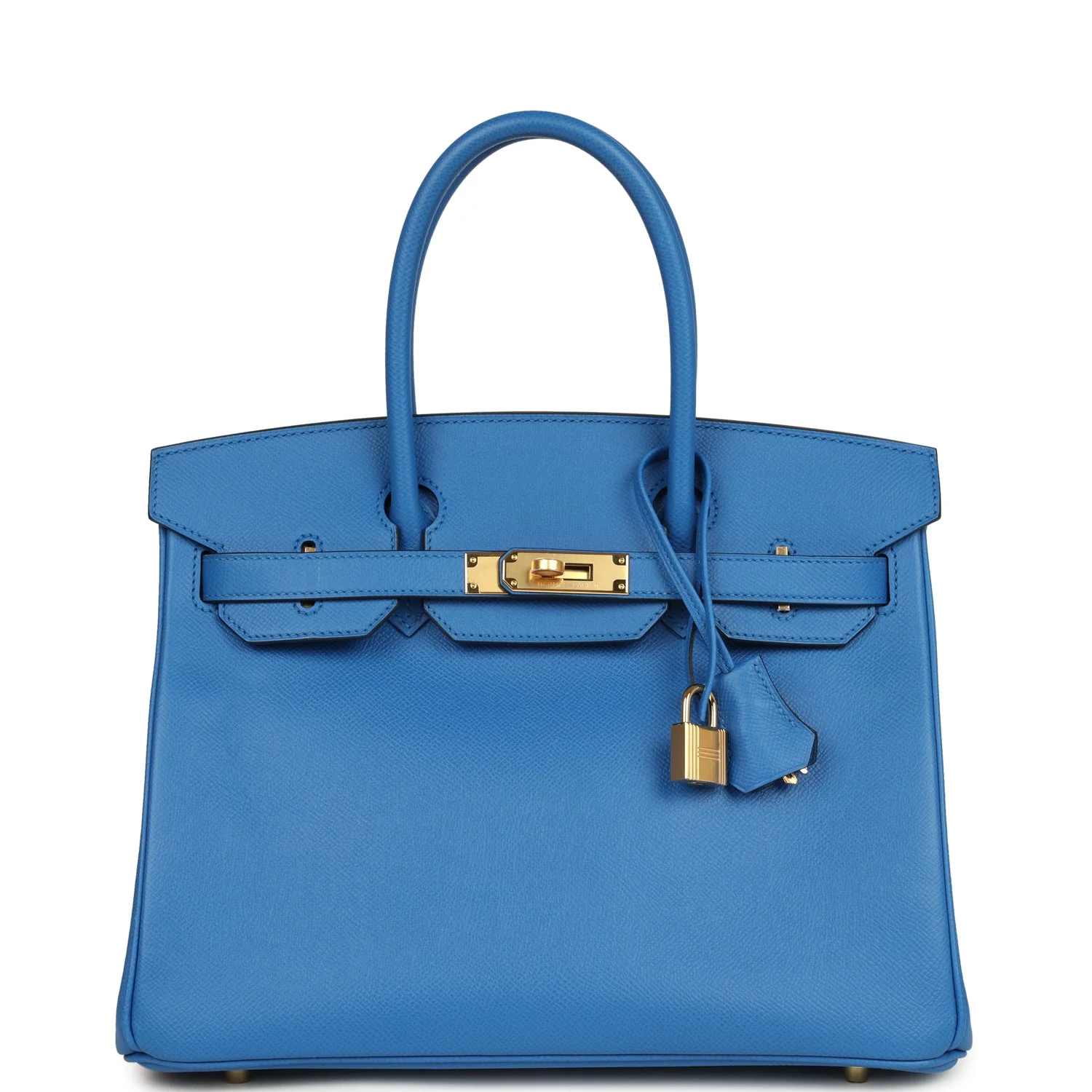 Hermes BirkinBleu Zellige Epsom Gold Hardware