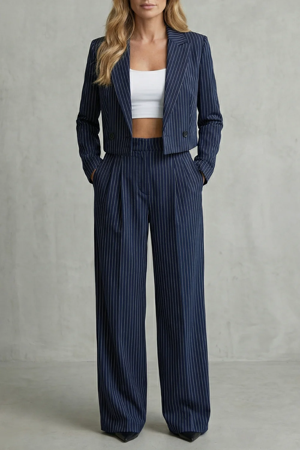 Stravelle – Tailored striped elegance – Two piece set