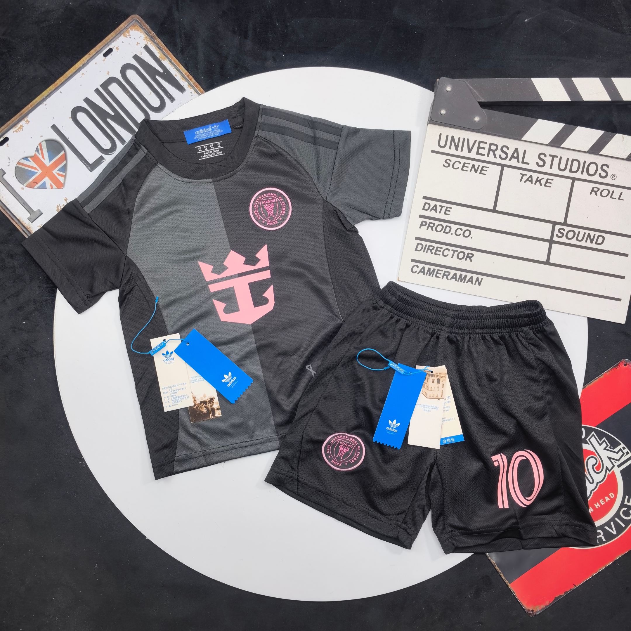 Adidas Kids Inter Miami Football Kit For Boys Girls Messi No.10 Jersey & Shorts Full Original Tags Sizes 90-170