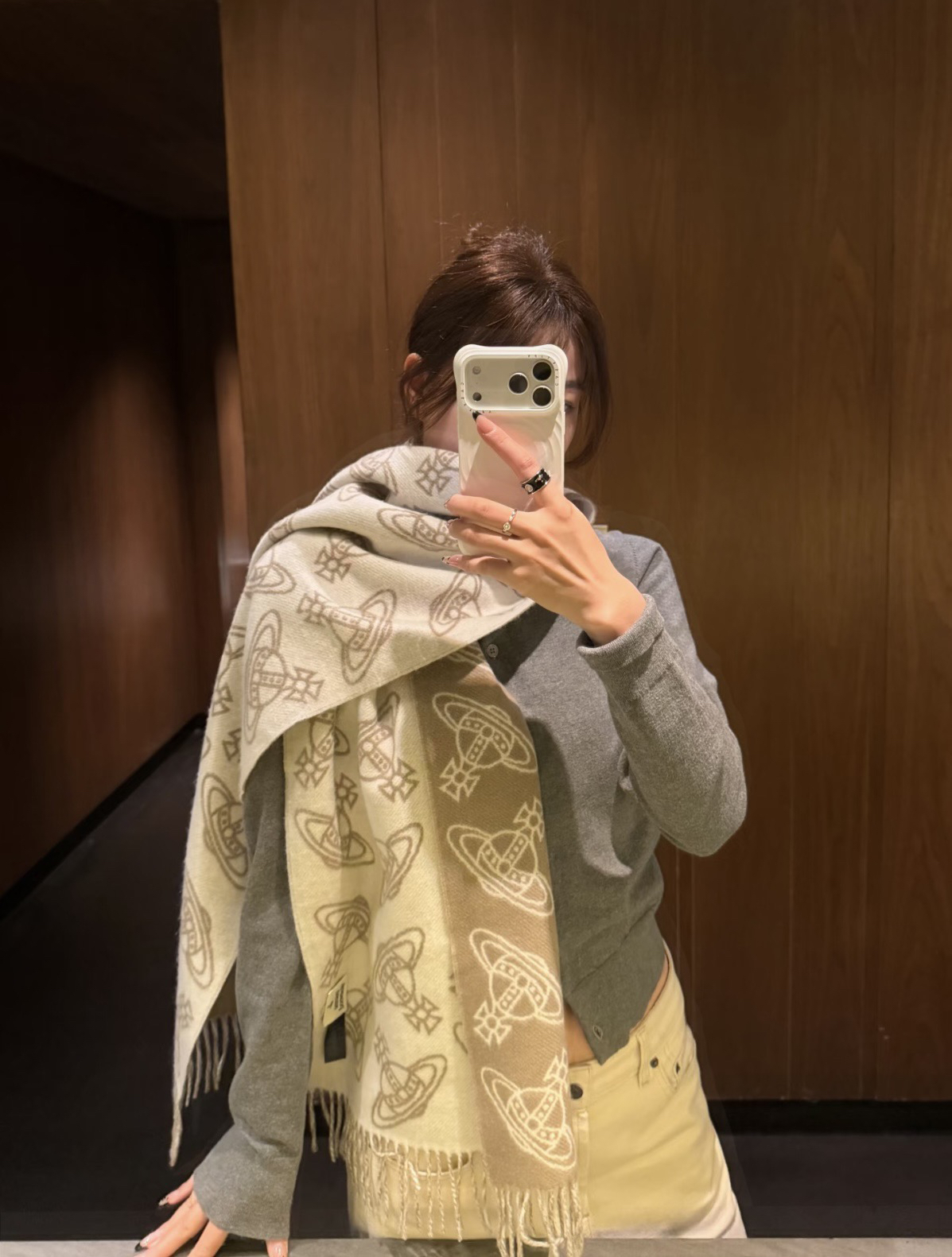 [TOP] Vivienne Westwood Scarf 185*30 cm - Khaki