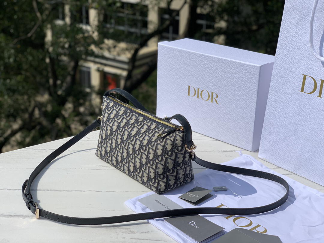 [TOP] Christian Dior Nomad Bag 22x13x9.5cm - Navy Blue - 711 Luxury
