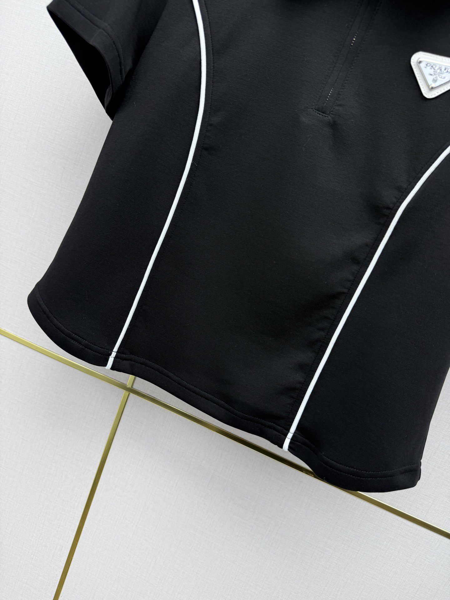 [TOP] PRADA Polo T-shirt + Pants Set - Black