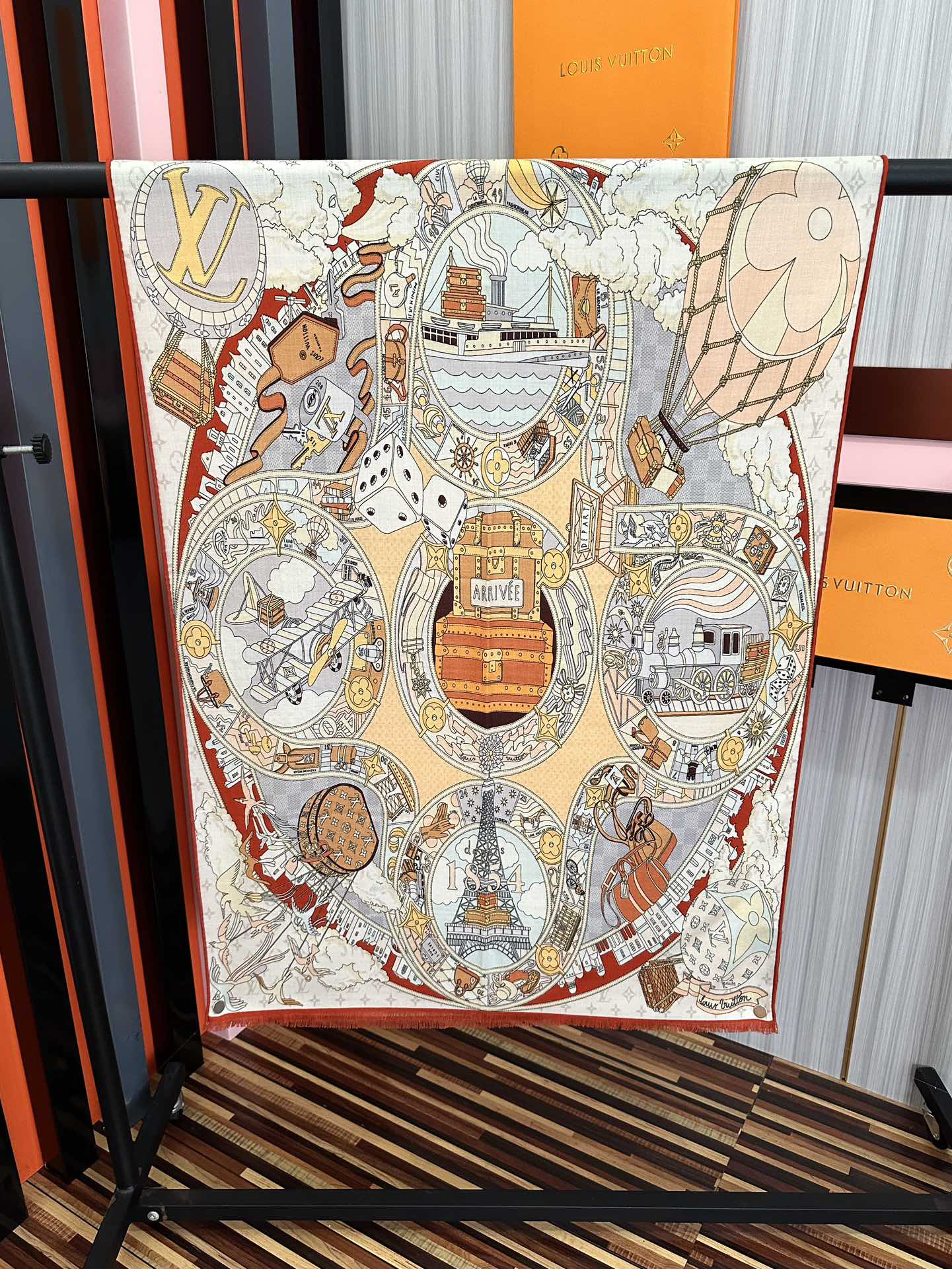 [TOP] HERMES Cashmere Scarf 65x185cm - Red - 711 Luxury
