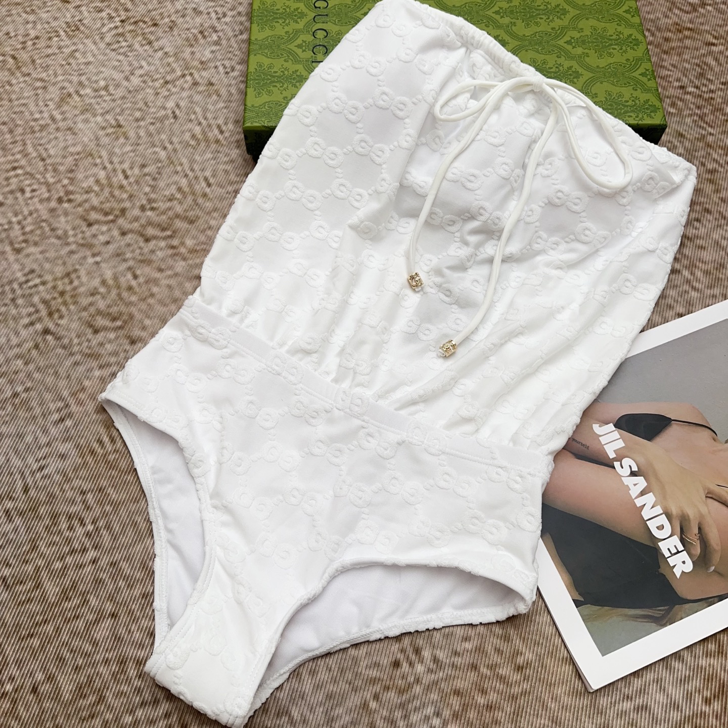[TOP] GUCCI One-Piece Swimsuit - White - 711 Luxury