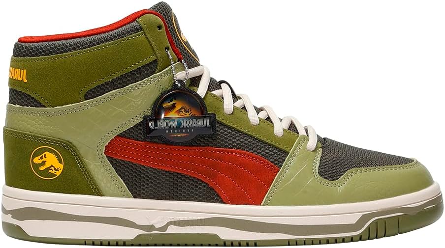 PUMA Mens Rebound Layup Sl Jurassic World Land High Sneakers Shoes Casual - Green