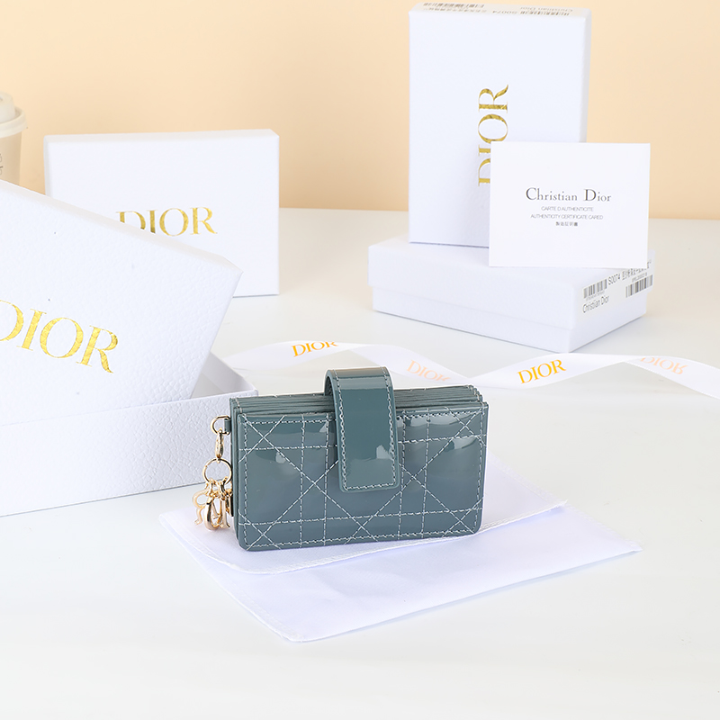 [TOP] Christian Dior Lady Dior Jasmine Card Holder 10.4×7×2cm - 6 Colors