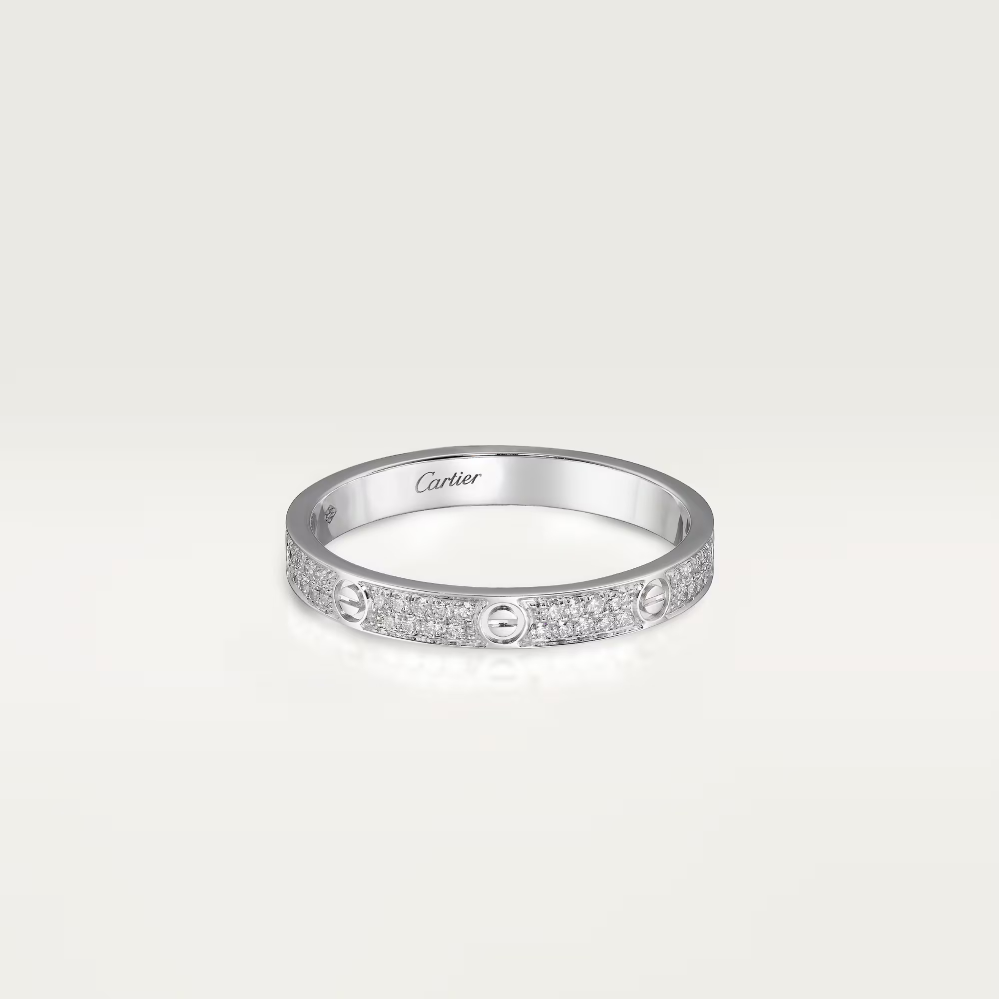 Carty Love Stardust Ring ,White Gold ,Full Pave Moissanite,Small Model