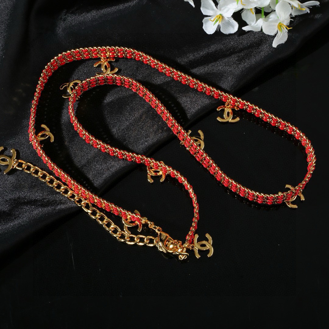 [TOP] CHANEL Waist Chain - Red
