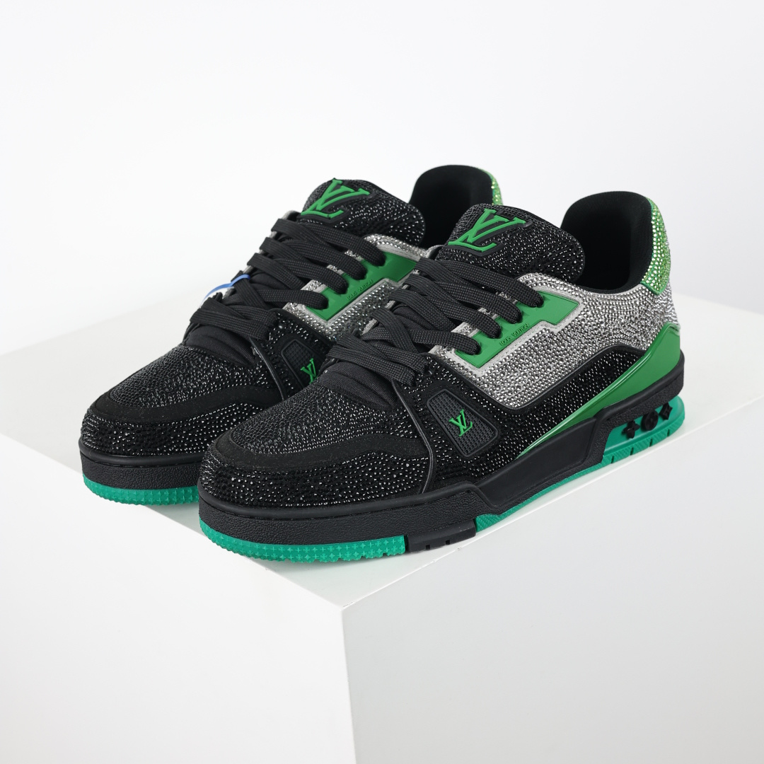 NIGO Louis Vuitton Trainer Rhinestone Sneakers #nigo333752