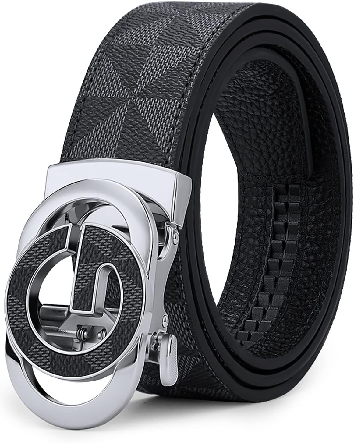 VANNANBA Mens Ratchet Belt Fashion Business Casual Leather Designer Belts with Adjustable Automatic Buckle Gift Box