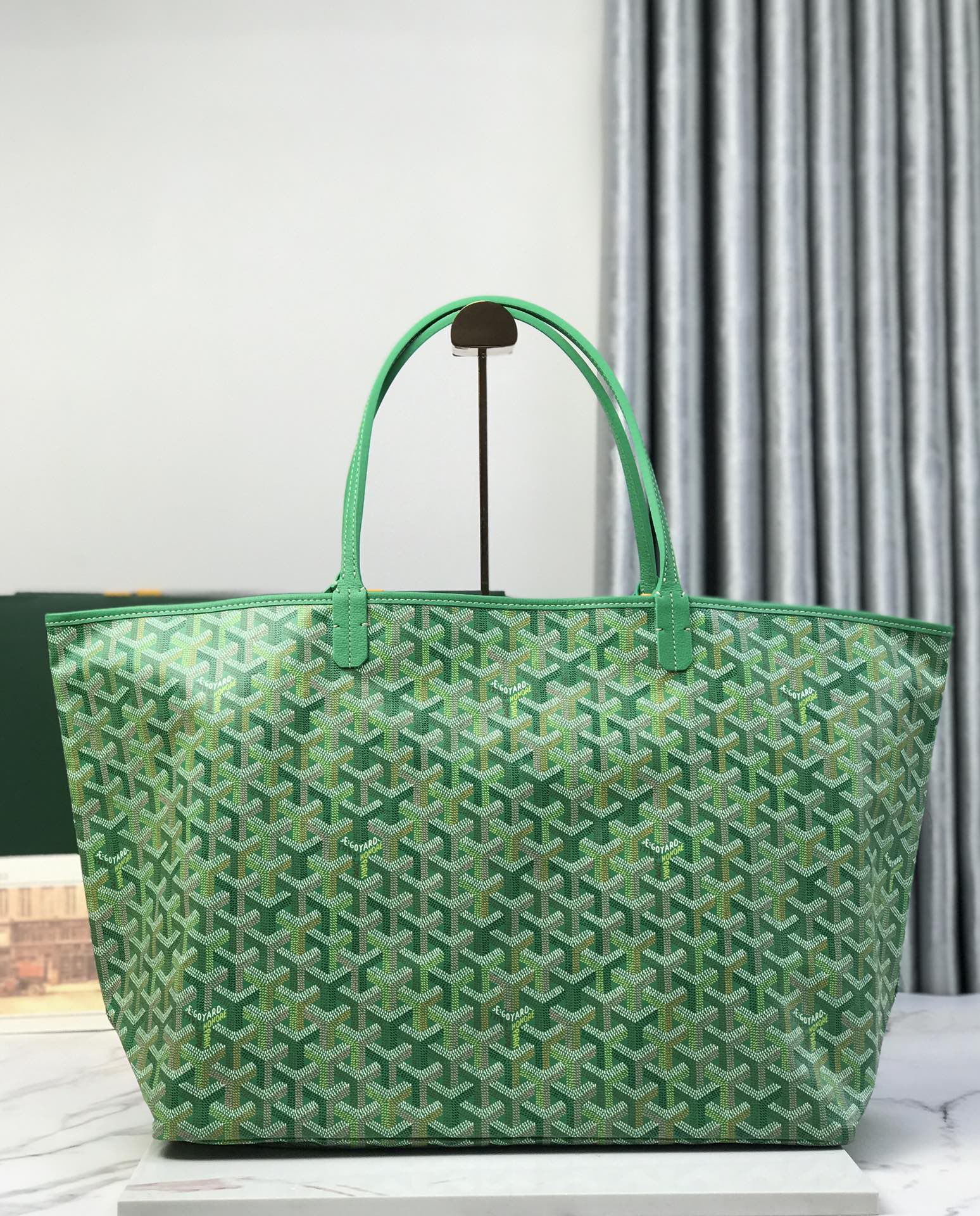 [TOP] Goyard Saint Louis Bag 40-20-32 CM - Green - 711 Luxury