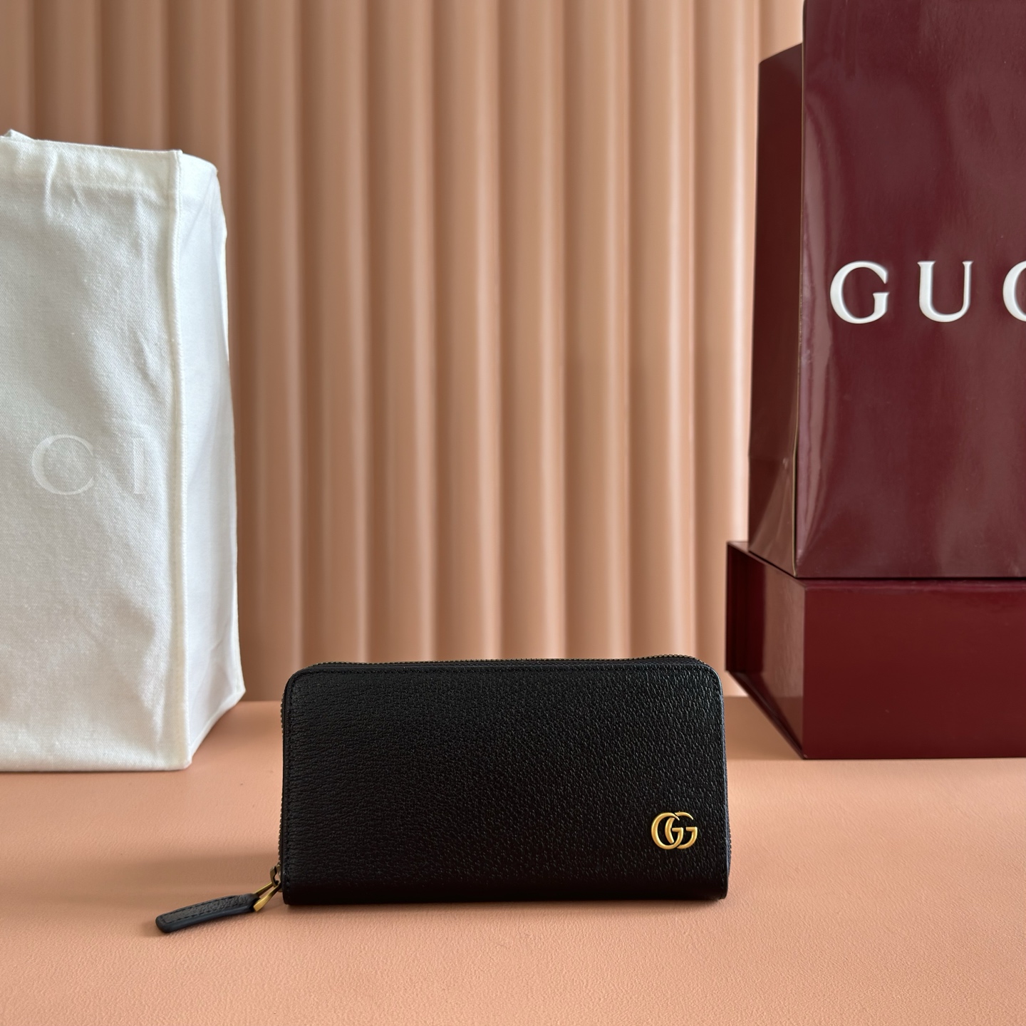 [TOP] GUCCI Double G Wallet 10 x 19 x 2.5 CM - Black - 711 Luxury