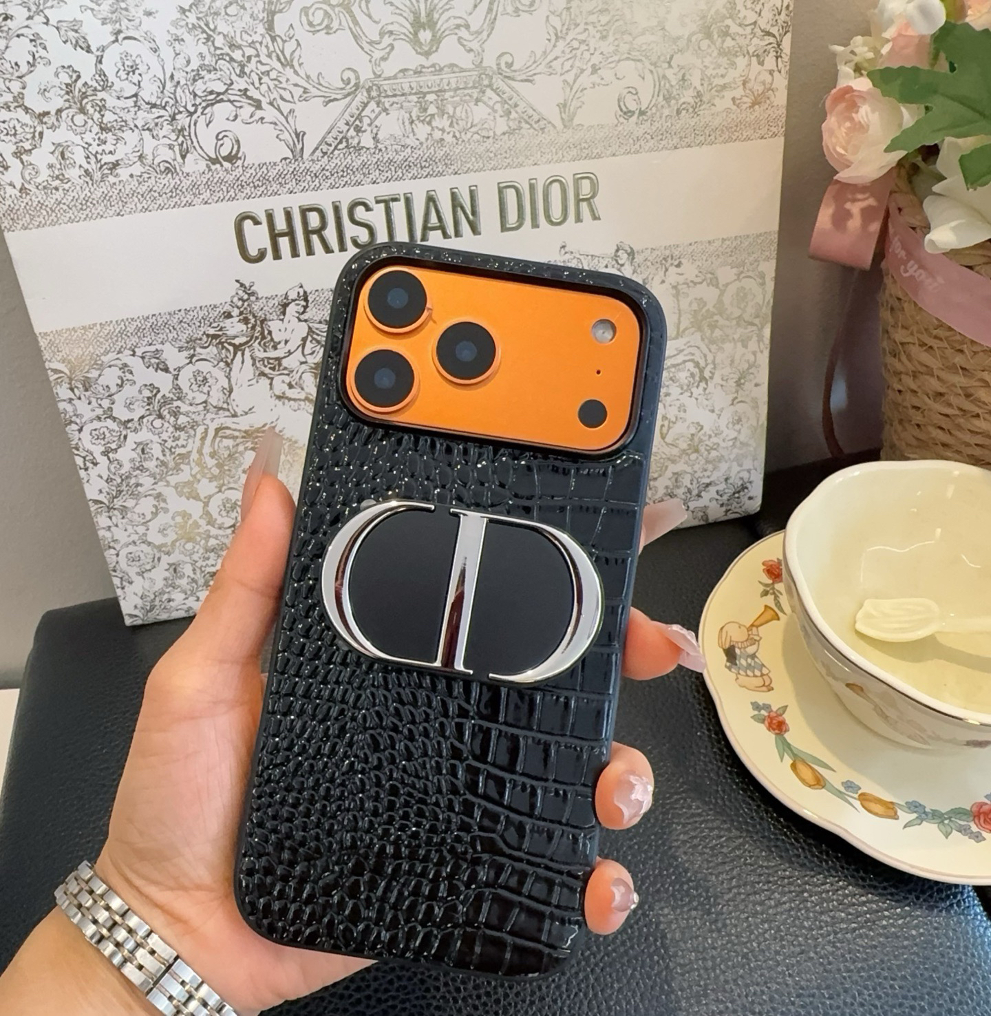 [TOP] Christian Dior iPhone Case - Black - 711 Luxury