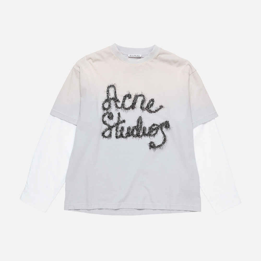 Acne Studios blue Clothing Acne Studios Layered Logo T-shirt Light Blue View 2 | Nigo Office