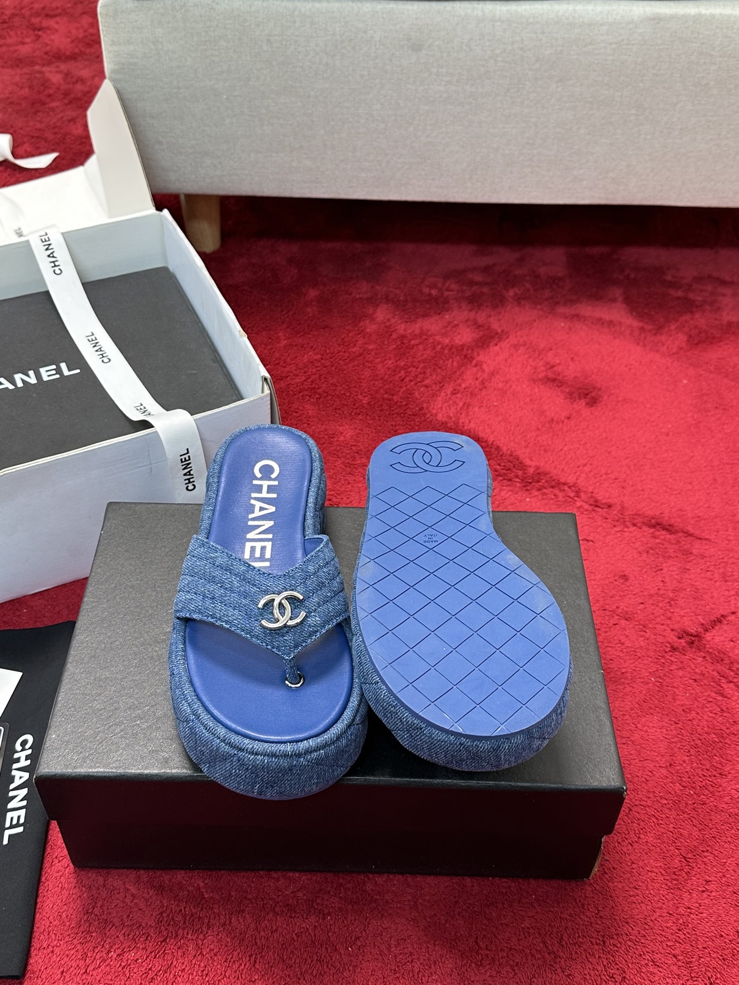 [TOP] CHANEL Sandals - Blue