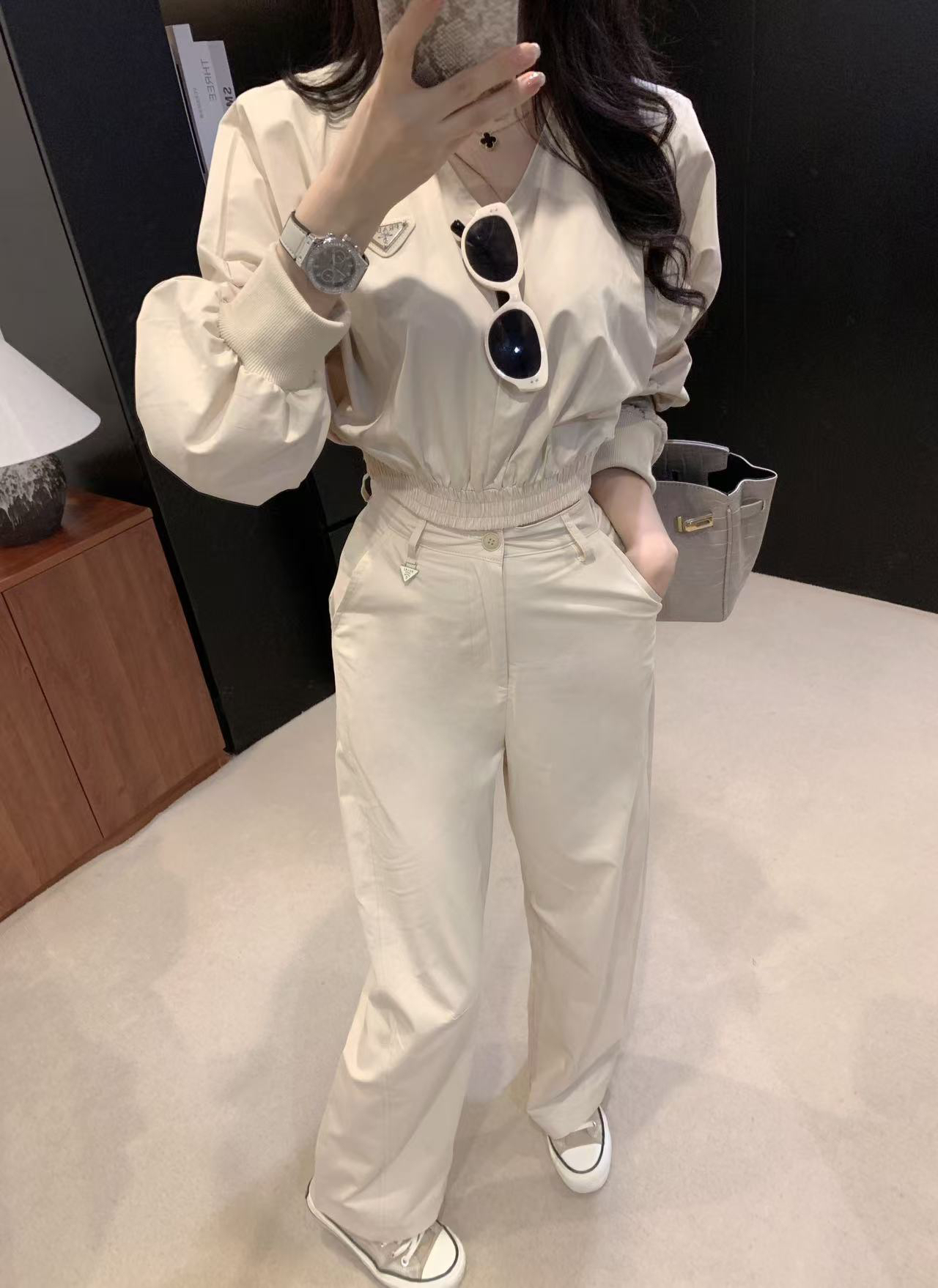 [TOP] PRADA Top + Pants Set - Beige