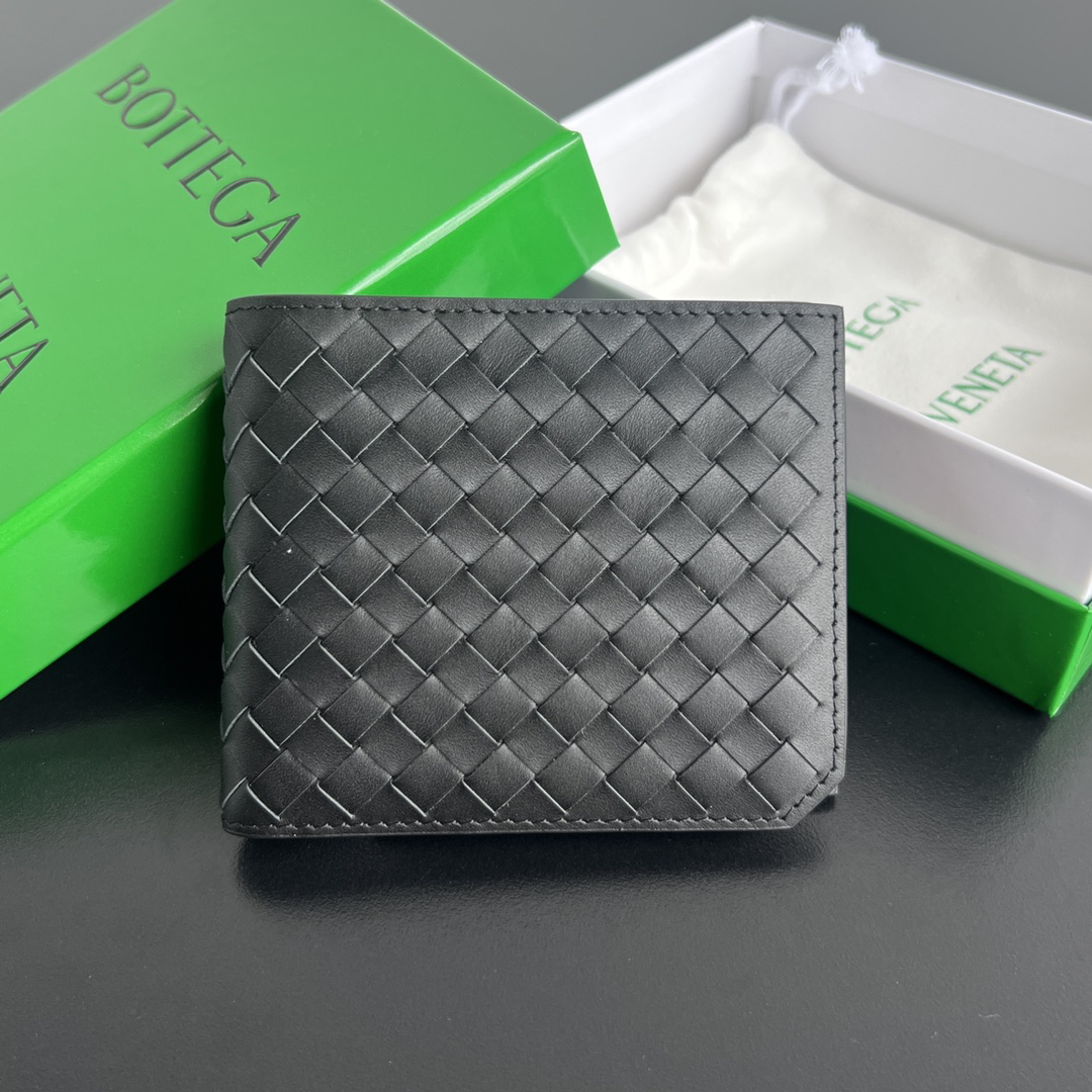 [TOP] Bottega Veneta BV  Wallet 11x9.5cm  - Black - 711 Luxury