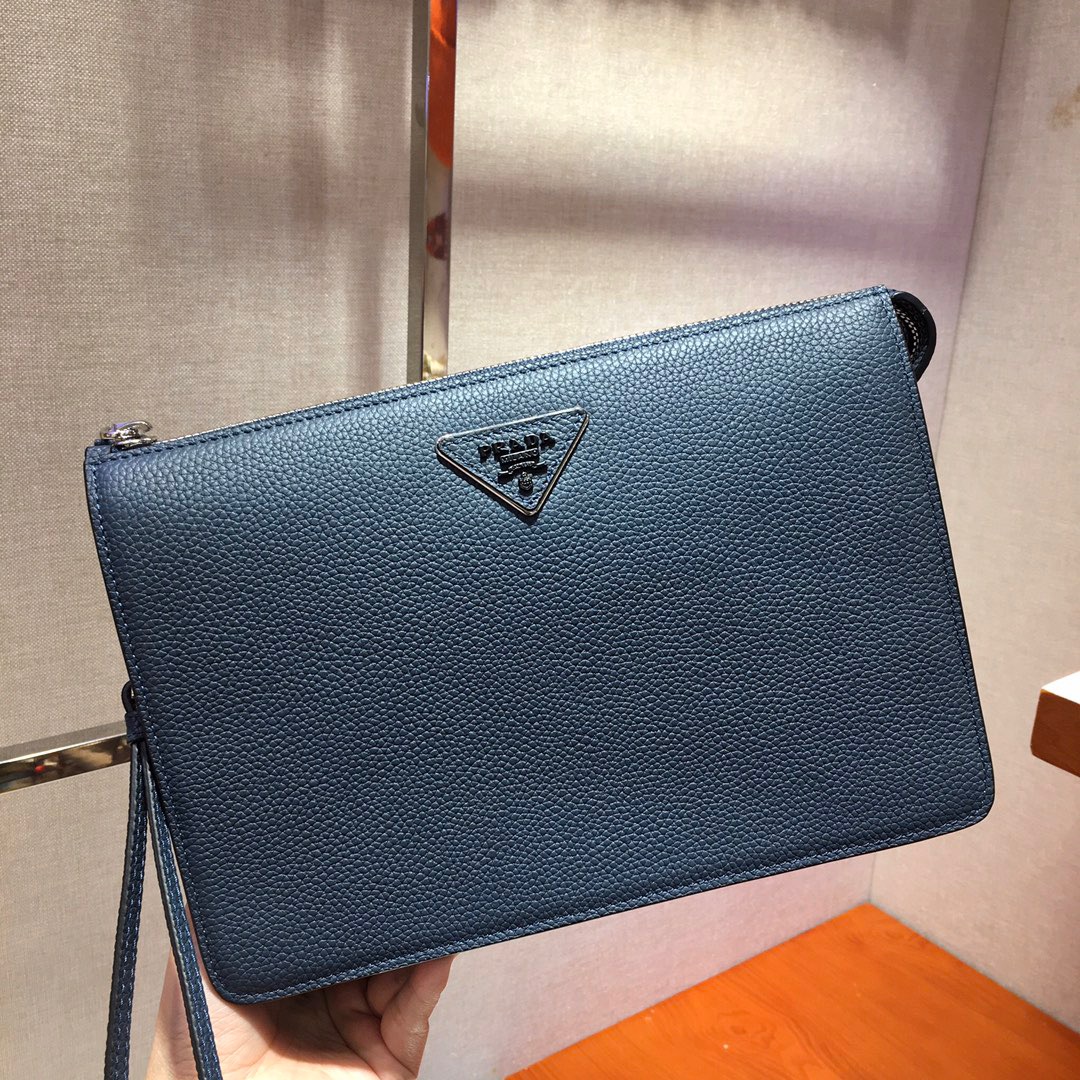 [TOP] PRADA Cowhide Handbag 26x18x4cm- Black - 711 Luxury