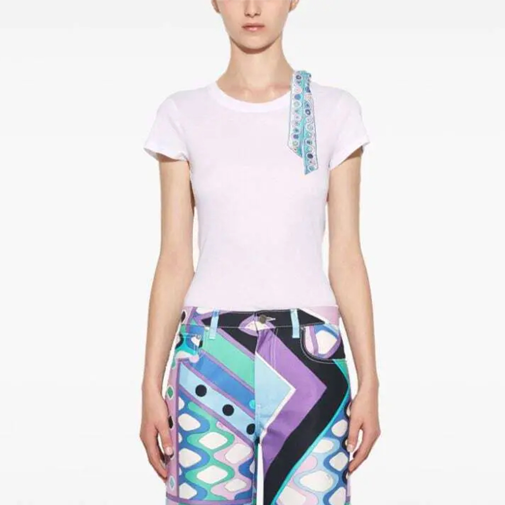 Pucci Iride-Print T-Shirt In White #389178