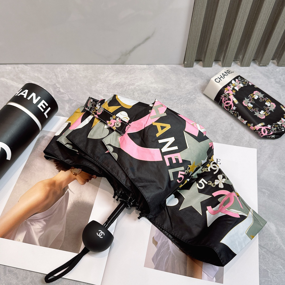 [TOP] CHANEL Umbrella - Black - 711 Luxury