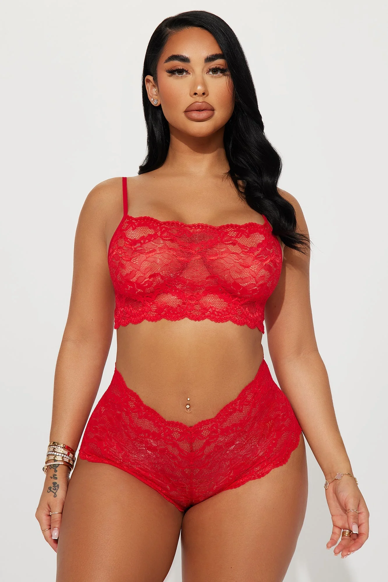 Sultry Moments Lace 2 Piece Set - Black