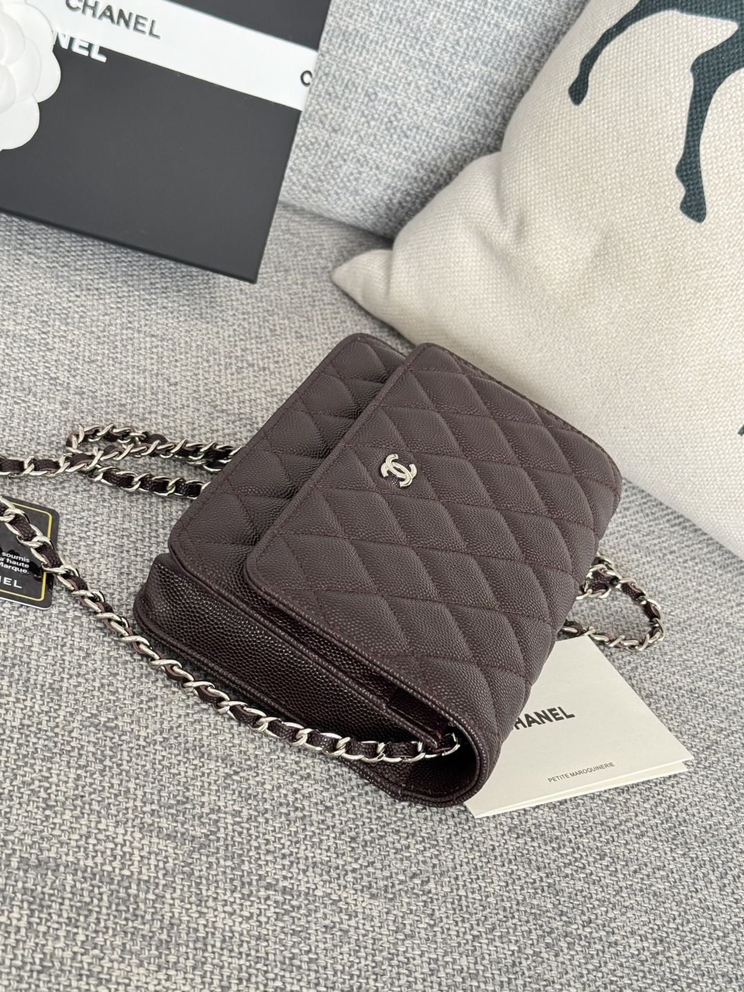 [TOP] CHANEL WOC Bag Caviar Leather 19CM - Coffee&SHW - 711 Luxury