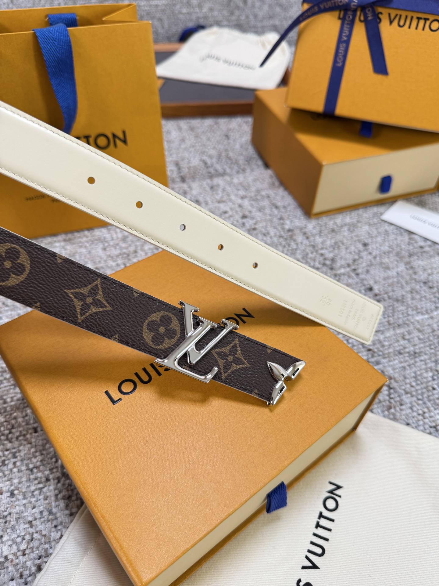 [TOP] Louis Vuitton LV Belt 3 cm - Brown - 711 Luxury