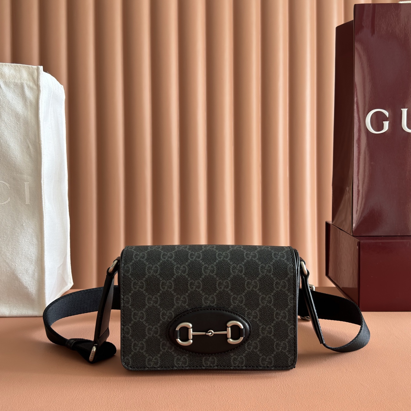 [TOP] GUCCI Horsebit 1955 Bag 18.5 x 13 x 7 cm - Black - 711 Luxury