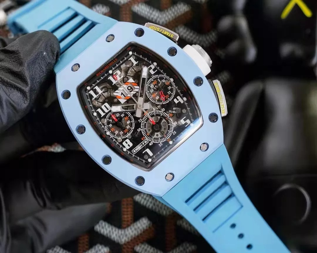RM 11-03 Skeleton Blue 41mm