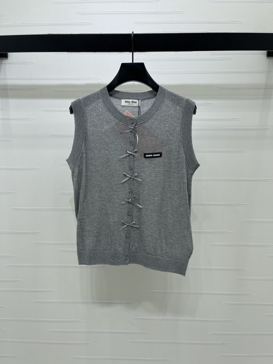 [TOP] Miu Miu Knit Vest - Gray - 711 Luxury