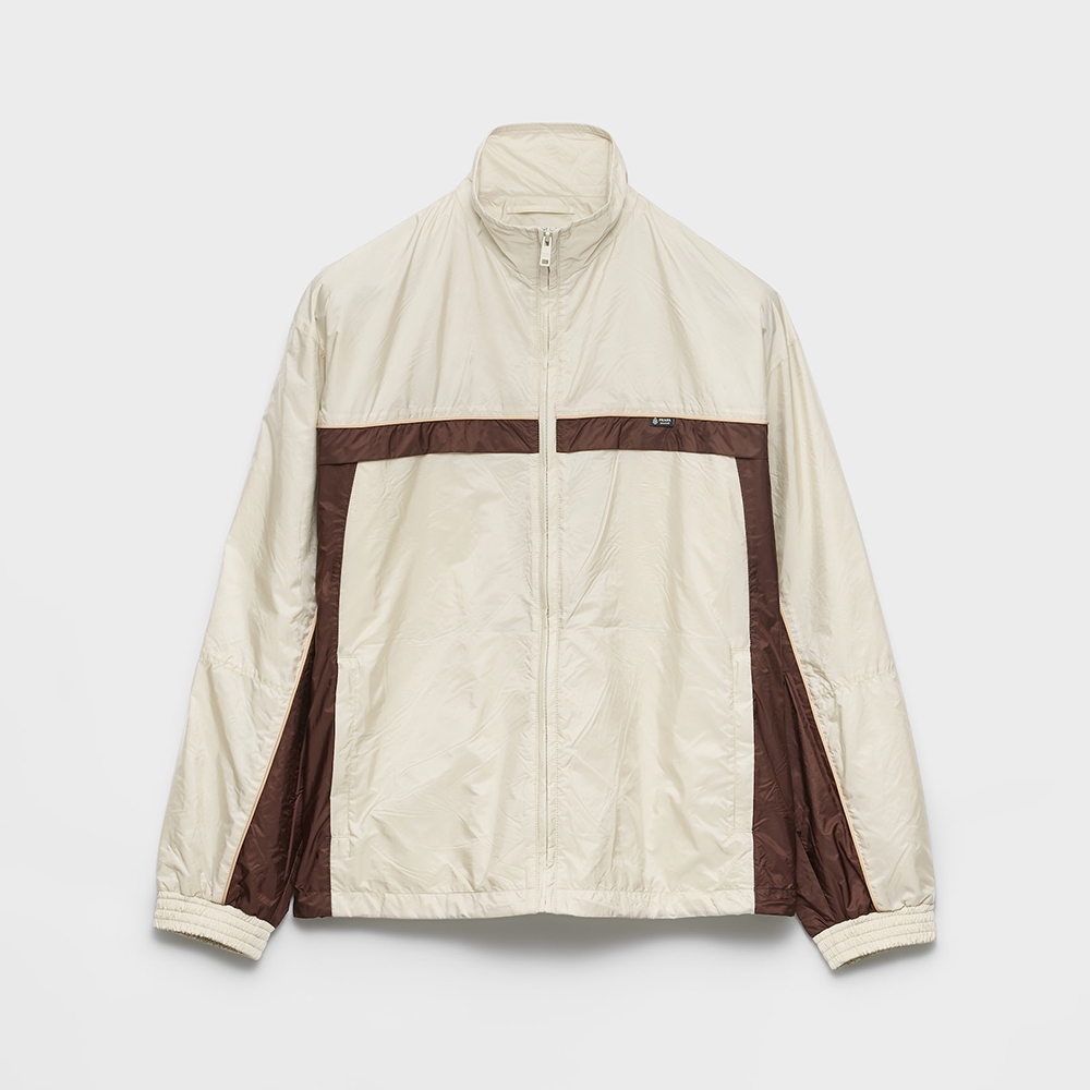Prada white Clothing PRADA Chalk White ebony Re-nylon Jacket #390106 | Nigo Office