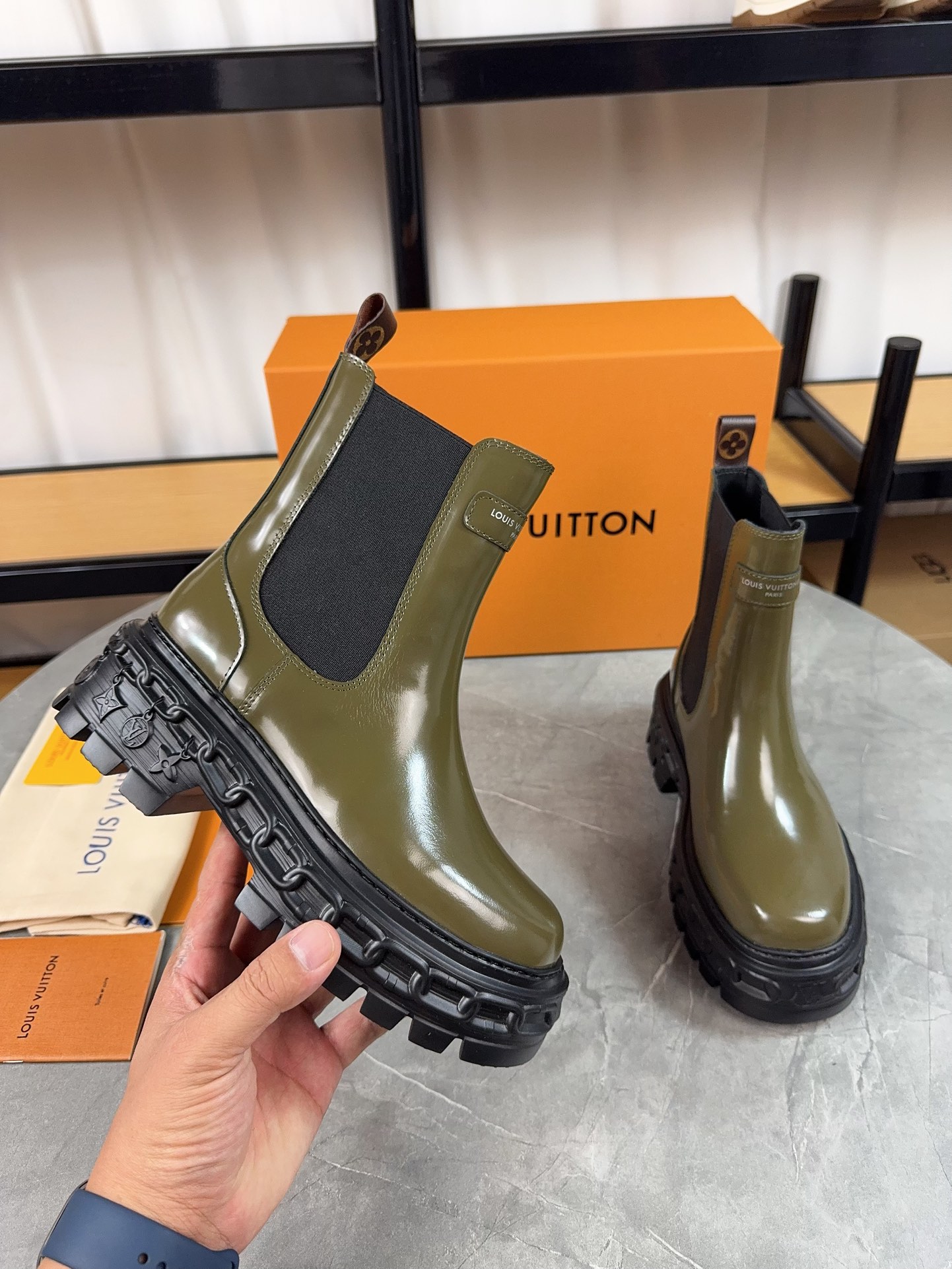 [TOP] Louis Vuitton LV Boots - Military Green - 711 Luxury