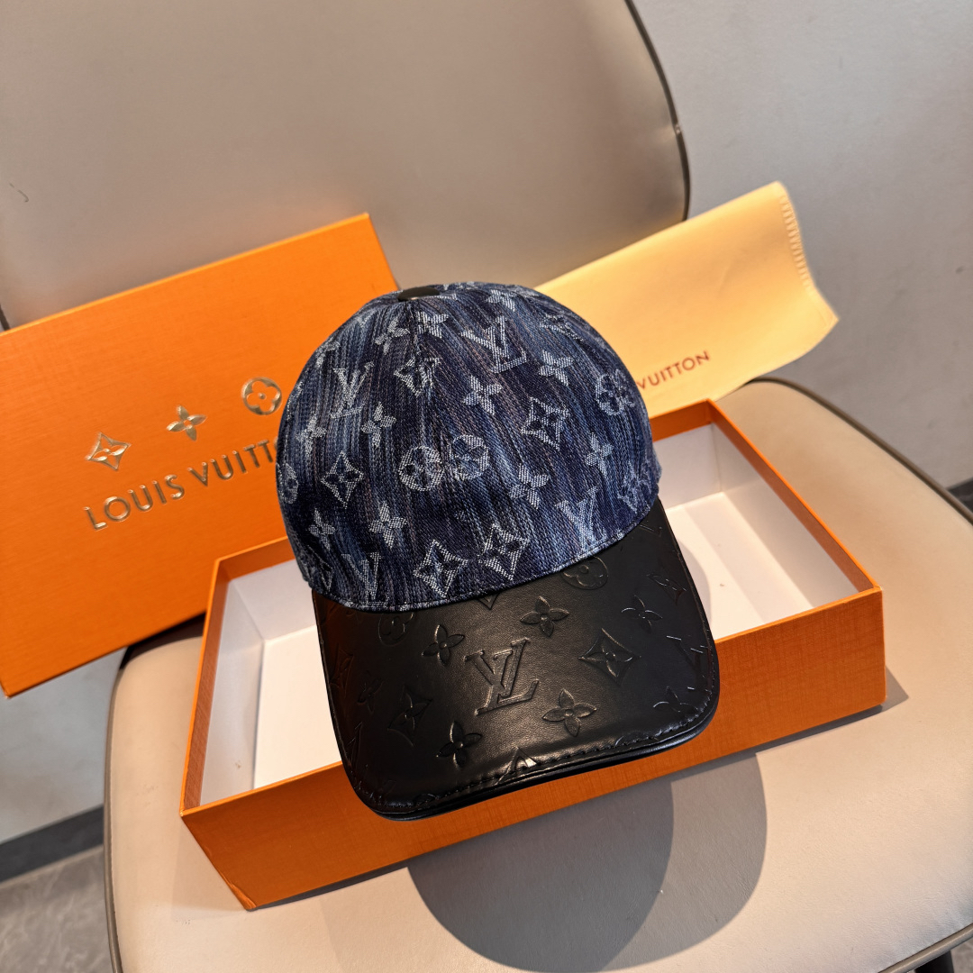 [TOP] Louis Vuitton LV Baseball Hat - Blue - 711 Luxury