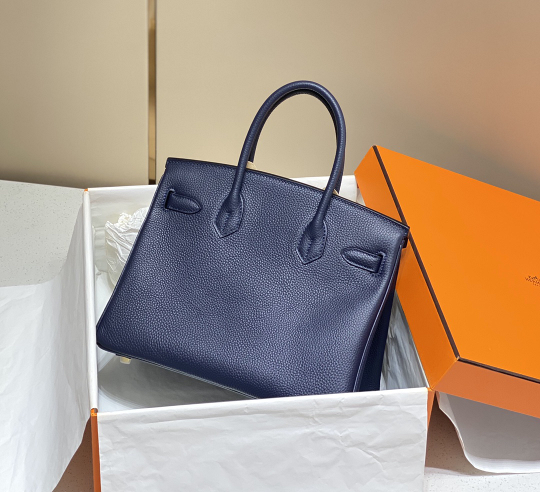 [TOP] HERMES Birkin Togo Leather 30cm - Deep Bleu & GHW - 711 Luxury