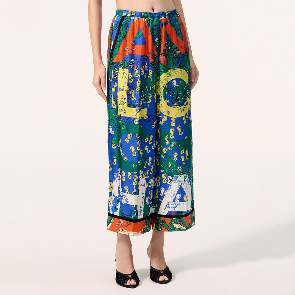 CHANEL Pants Silk Multicolor #386326