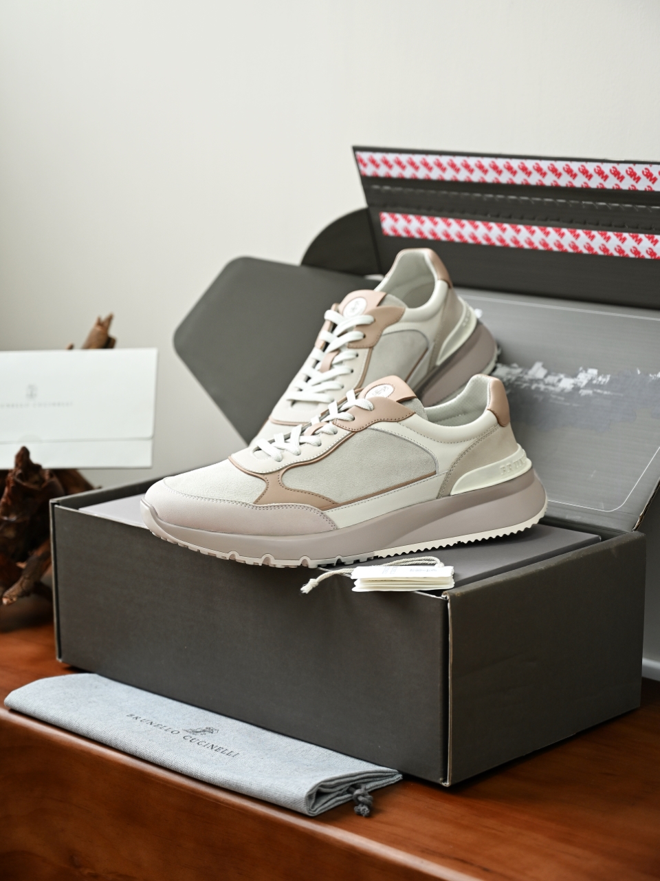 Brunello Cucinelli Shoes Brunello Cucinelli Top-quality Version Nubuck and suede runners for Man in Panama #389917 View 2 | N